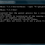 Opening Netbeans PHP Projects from the Windows 7 Command Line