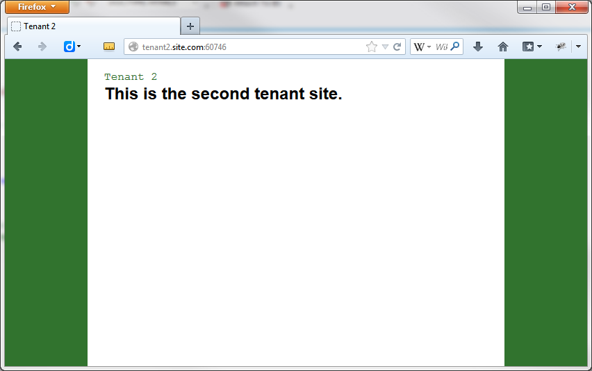 Figure 25: The second tenant site.